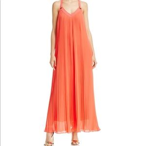 Michael kors pleated coral dress! Maxi
